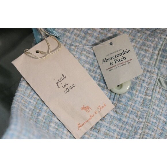 NWT Vintage Y2K Abercrombie Fitch Mini Skirt 00 Tweed Preppy Coquette Wool Silk - Picture 13 of 14